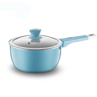 Aluminum saucepan ceramic set glass lid