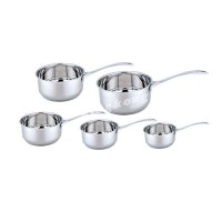 Double Bottom  Steel Handle Stainless Steel Sauce Pan