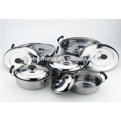 American-style Stainless Steel High Pot Set with Barn Scald