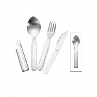 Portable and extremely light stainless steel fork knife spoon