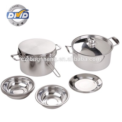 Multi-Size Durable Silver Stainless Steel Cooking Pots