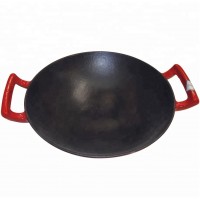 High Quality Chinese double handle cast iron wok/pan