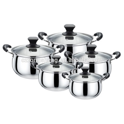 Stainless Steel Kitchen Cookware Set with Air Ventilated Lids