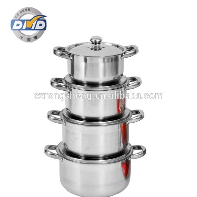 High Quality Polishing 410 4-Piece Stainless Steel Cookware Set