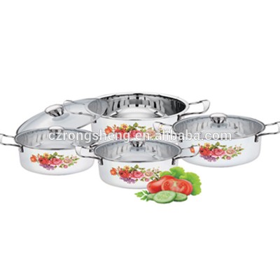 Lightweight 4 Piece Stainless Steel Cooking Pot Wholesale