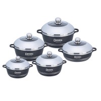 10pcs aluminum dessini kitchen ware cookware set