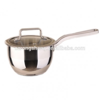 Modern Kitchen New Design Stainless Steel Heeting Cooking Pot Set With Glass Lid