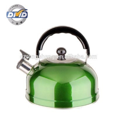 2018 fashion green Stainless Steel whistle kettle