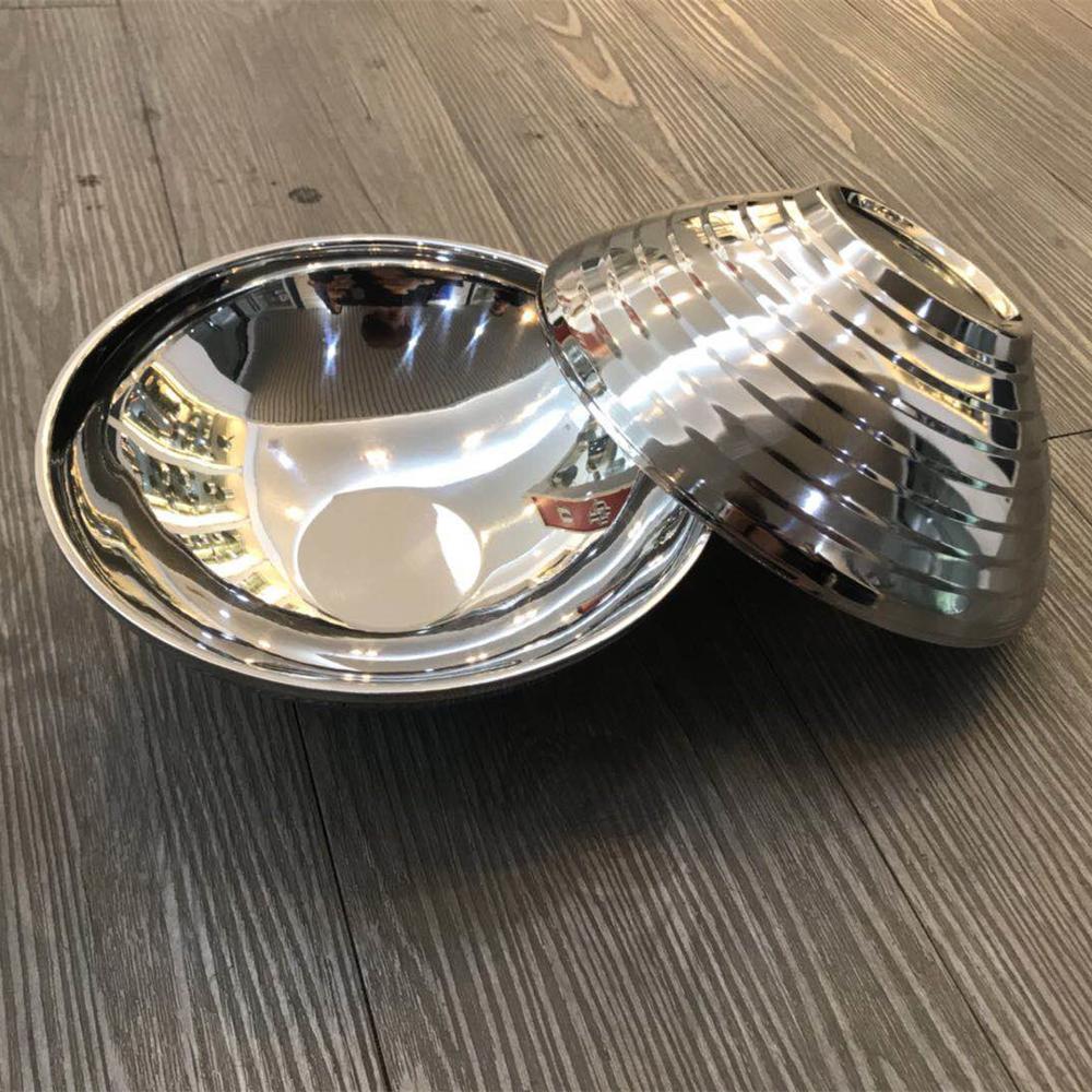 High Quality Stainless Steel Bowl Double Eco-friendly 201 Stainless Steel Salad Bowl Mixing Bowl Set Wholesale