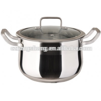 18/20/22/24cm Health Fashion Stainless Steel Stock Cooking Pot Soup Pot with Lid