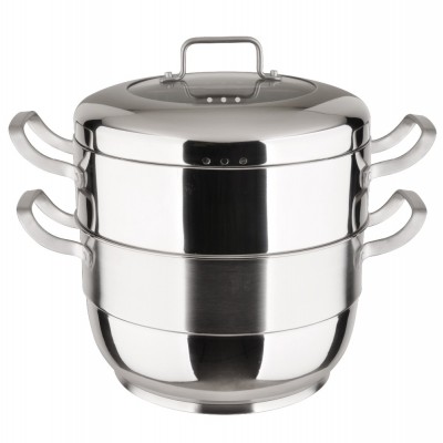 Smart Hot sale Double Layer Multi-function Stainless Steel Food Steamer pot with lid