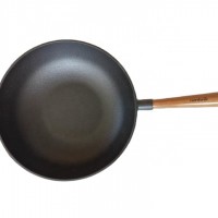 Chinese Manufacturer Custom Die Casting High Quality 31cm Wok with wooden handle