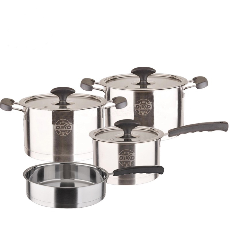 Multifunction wholesale 4 Pieces Stainless Steel Cookware Cooking Set